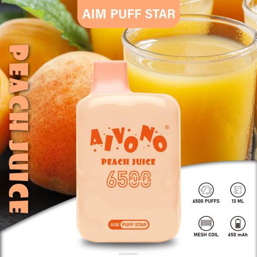 jugo de durazno Aivono AIM PUFF STAR 6500 TRF4289 | Aivono Mexico